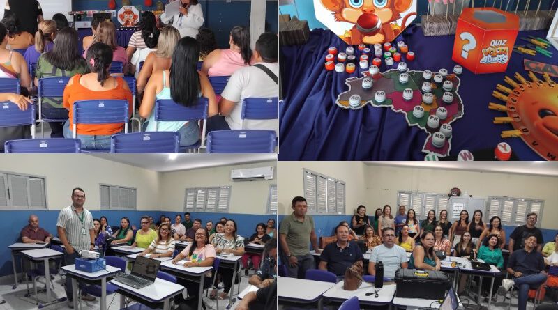 Foi na Escola Municipal Deputado Márcio Marinho, que aconteceu o Encontro Pedagógico em seu terceiro dia.