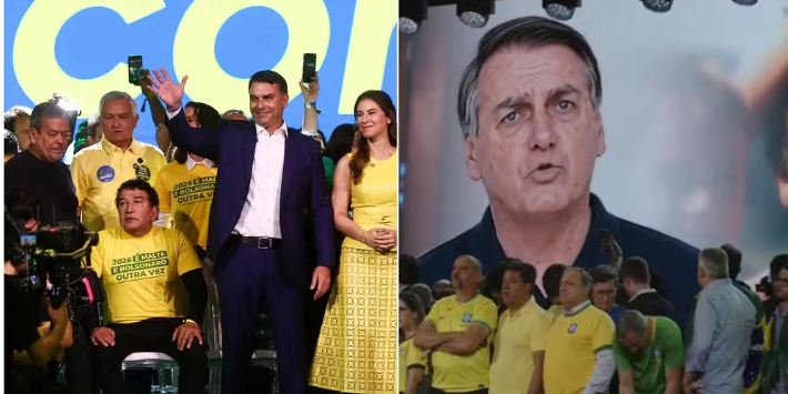 TSE rejeita multa a Flávio por vídeo de Jair Bolsonaro por IA em convenção do PL