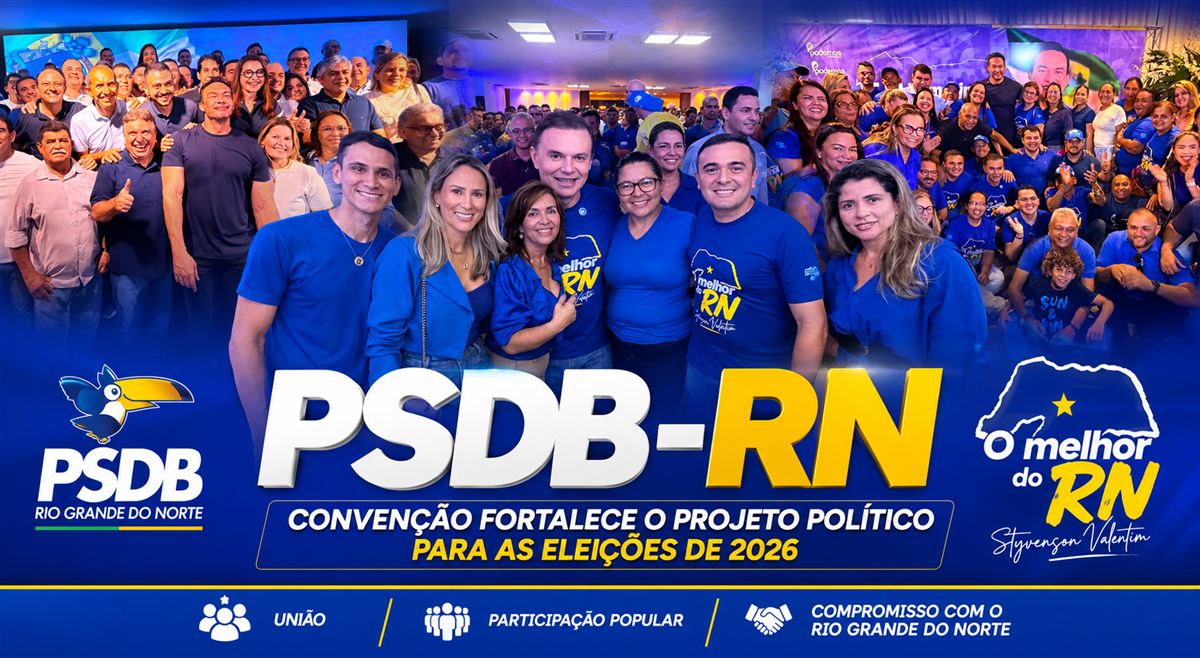 Convenção do PSDB reúne grande público em Mossoró e oficializa candidatura de Flávio de Berói à Assembleia Legislativa.